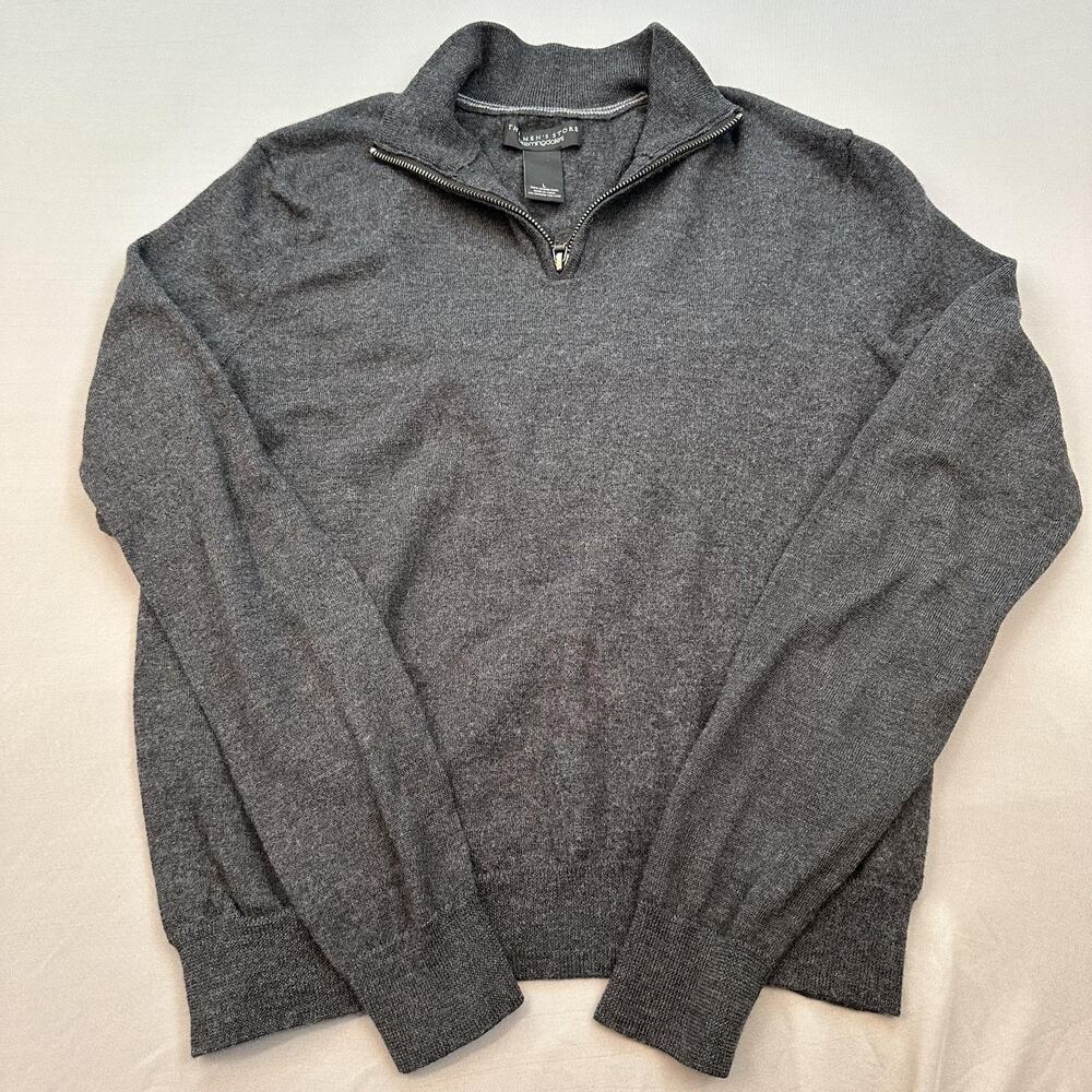 Bloomingdales The Men's Store Sweater Mens Large Fits M Wool Mock Neck READ